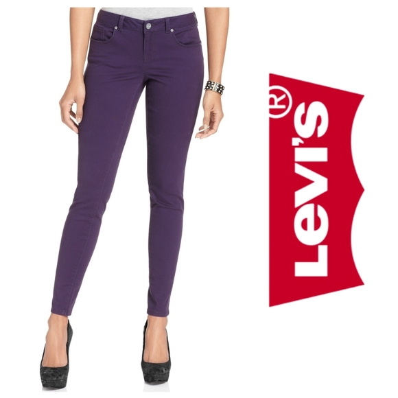 Levis Legging Denim Jeans Size 30 Plum Purple Stretchy Jegging Jeans